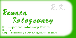 renata kolozsvary business card